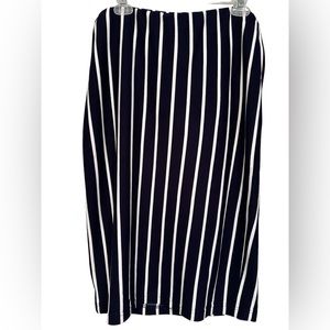 SANCTUARY WOMENS DARK NAVY AND WHITE STRIPE PENCIL SKIRT SIZE XL EUC